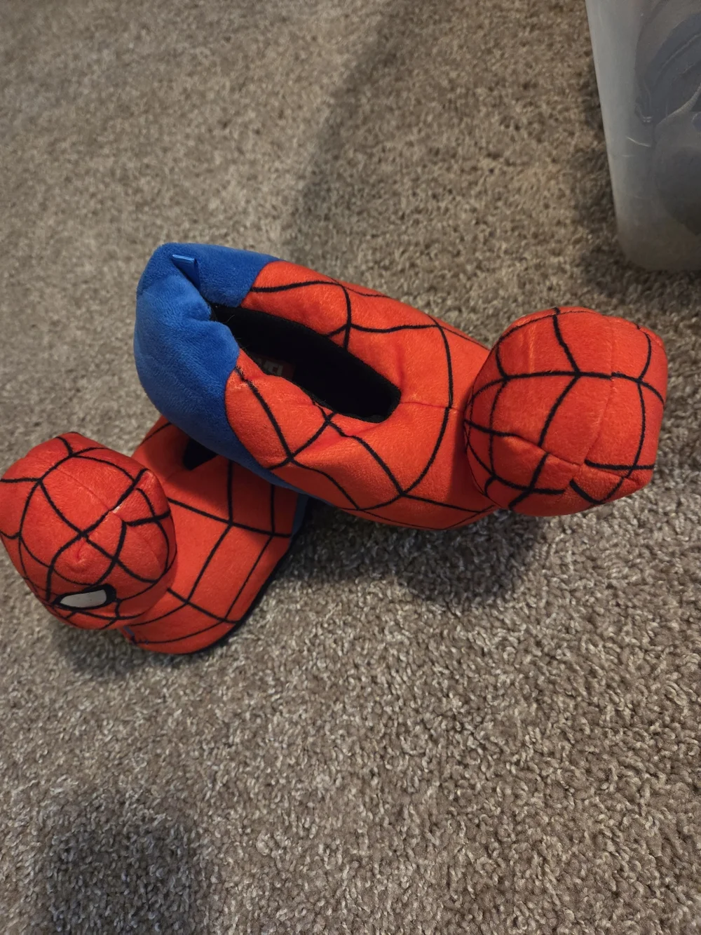 Marvel Red Spider-Man Plush Kids Slippers